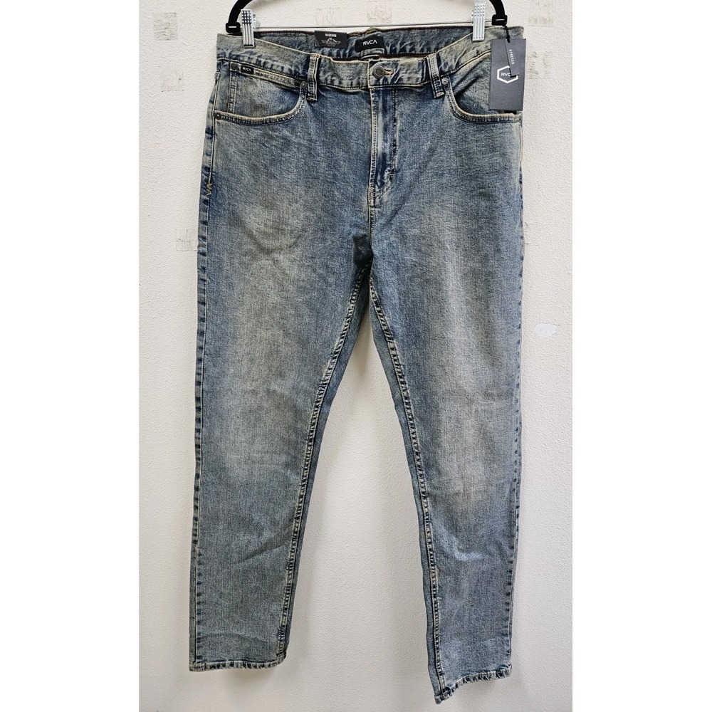 RVCA Daggers Denim Jeans  38x33 Slim Fit Straight  New With Tags